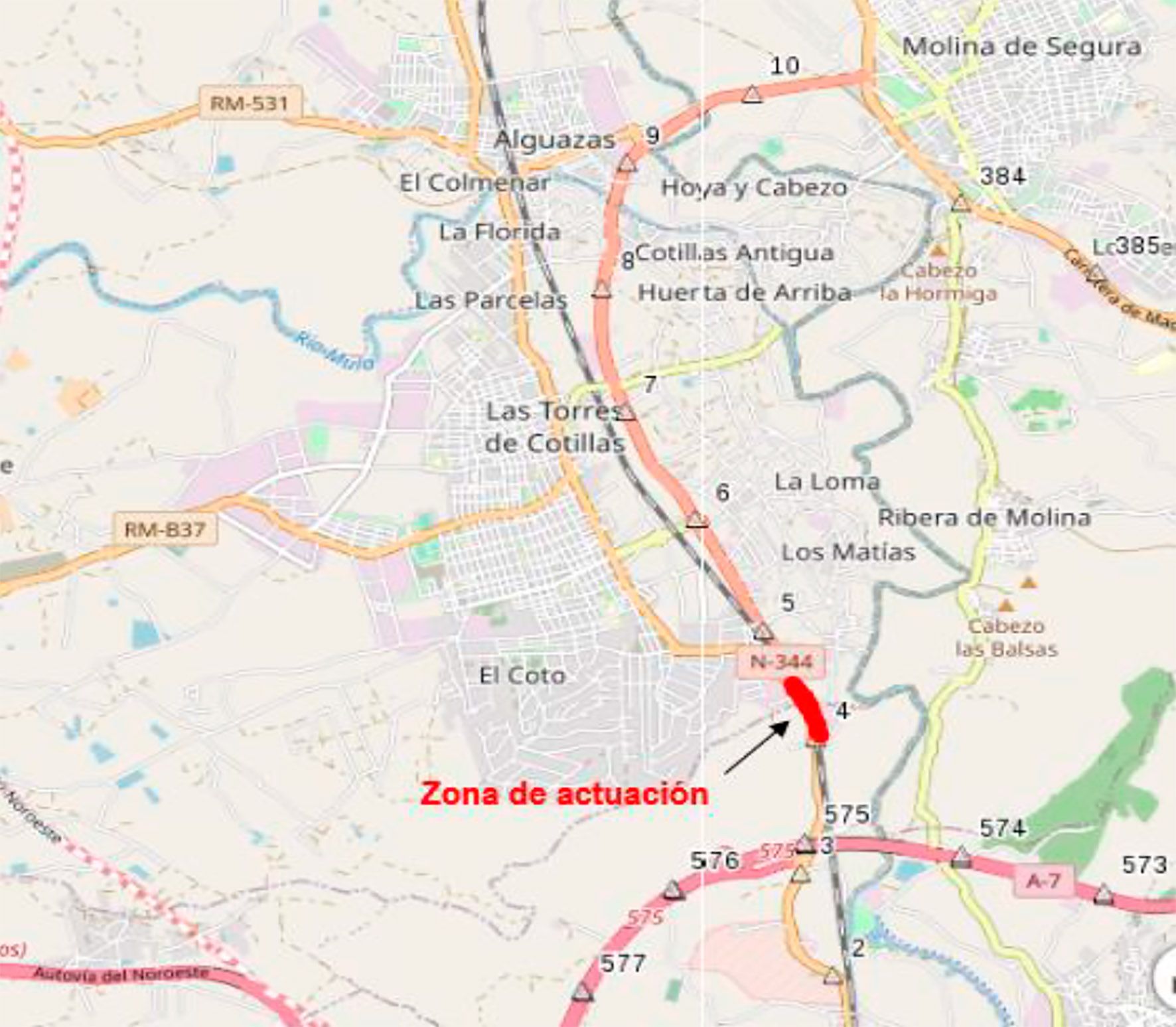 Adecuación de la N 344 en su entrada a Las Torres de Cotillas2