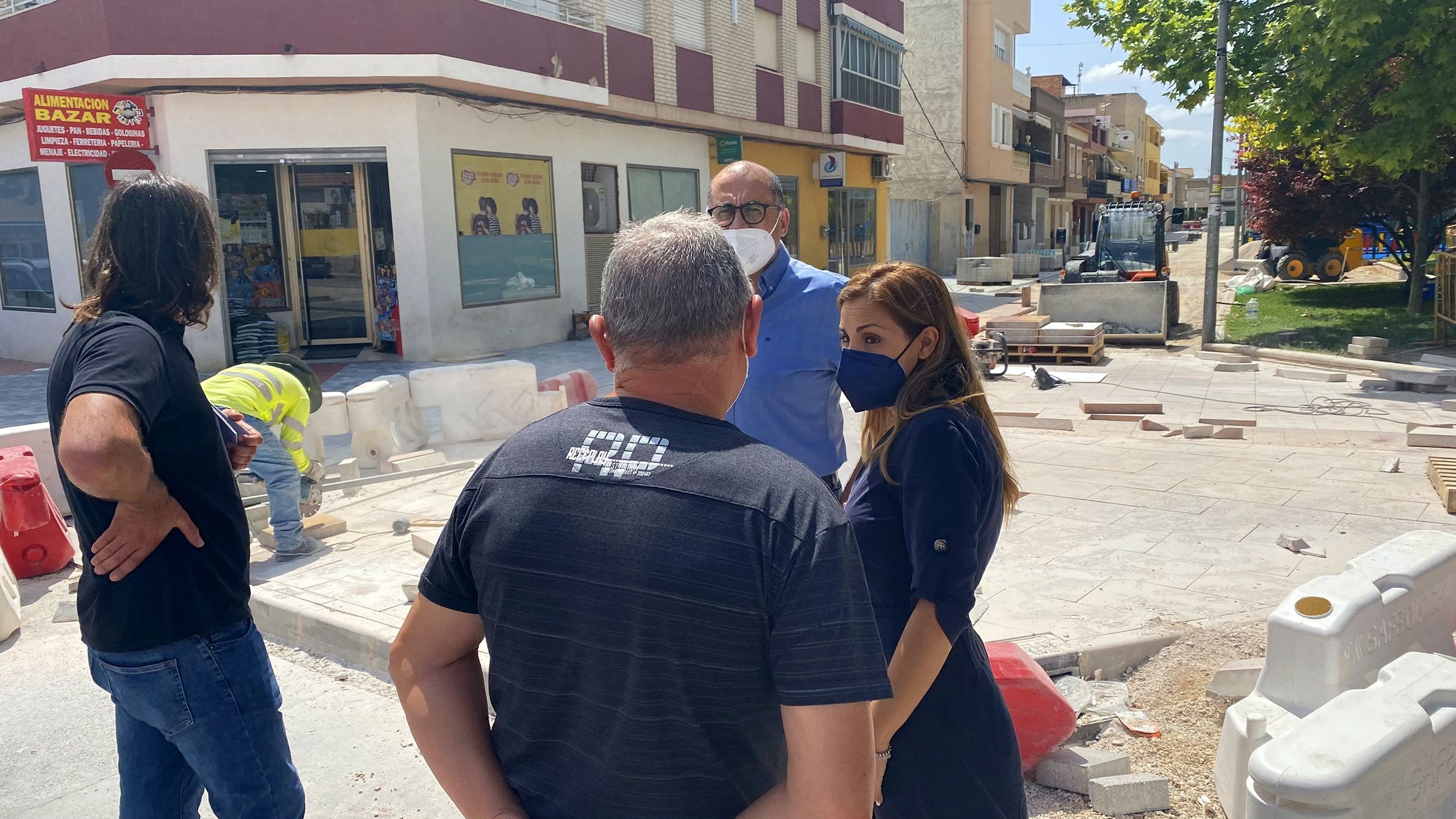 Las obras de adecuación del entorno de la calle Bartolomé Ródenas a buen ritmo